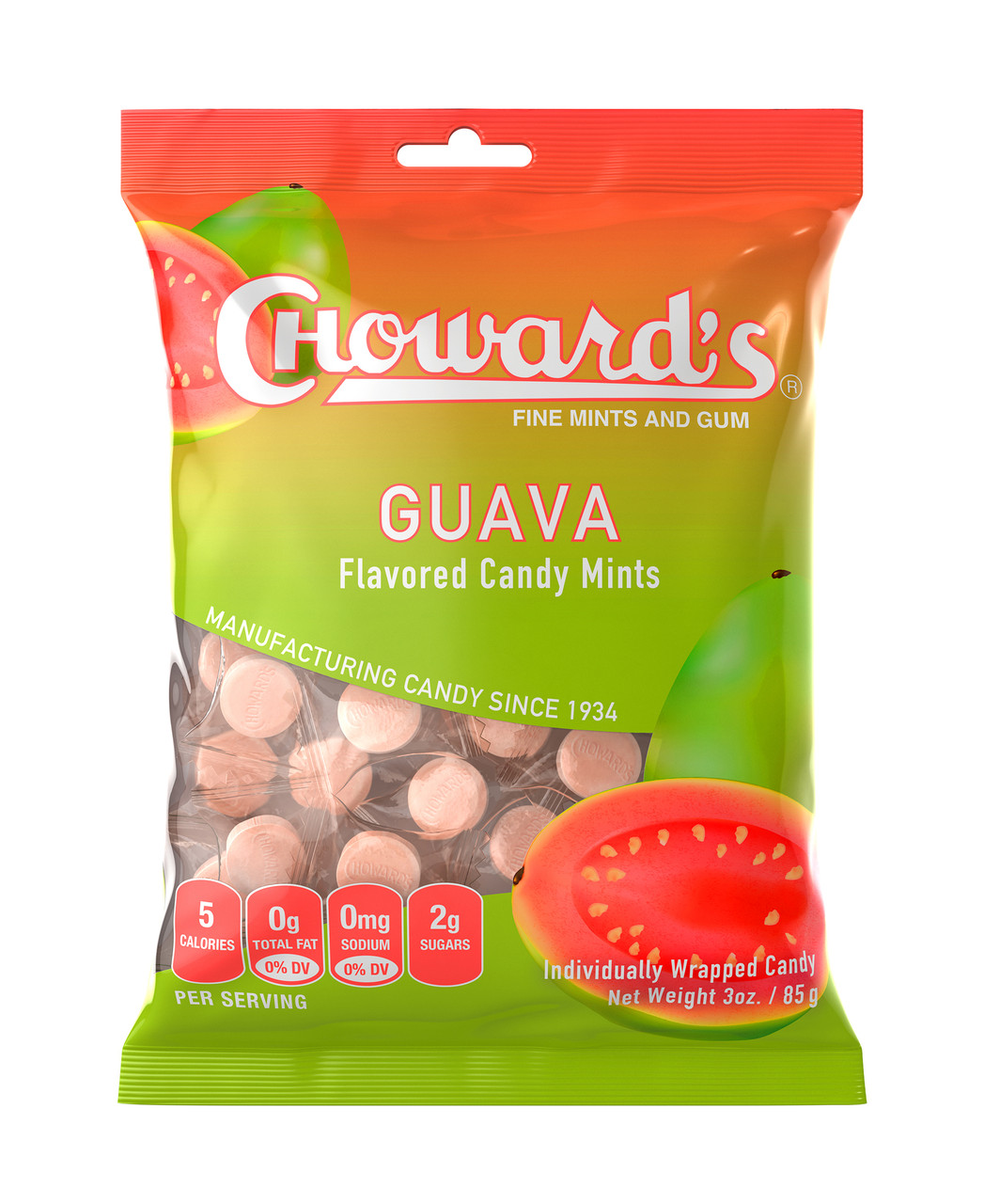 Choward's Guava Candies individually wrapped 3oz. package
